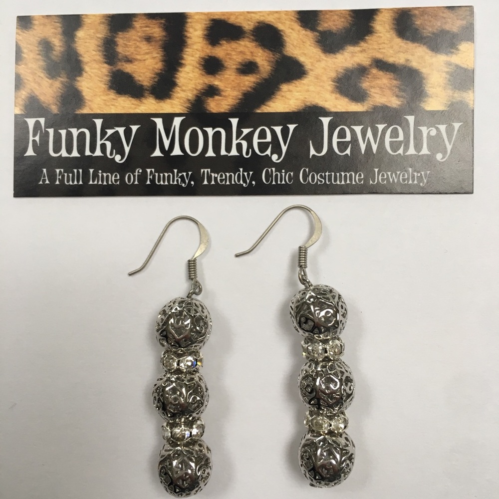 Tri Rhinestone Earrings